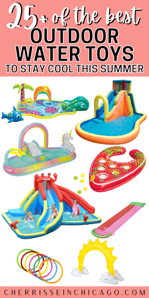 pool toys-sprinklers-waterslide-pool rings-slipnslides