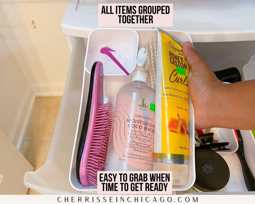How I Organize My Hair Product Stash + Tips! (Naturally Curious)